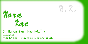 nora kac business card